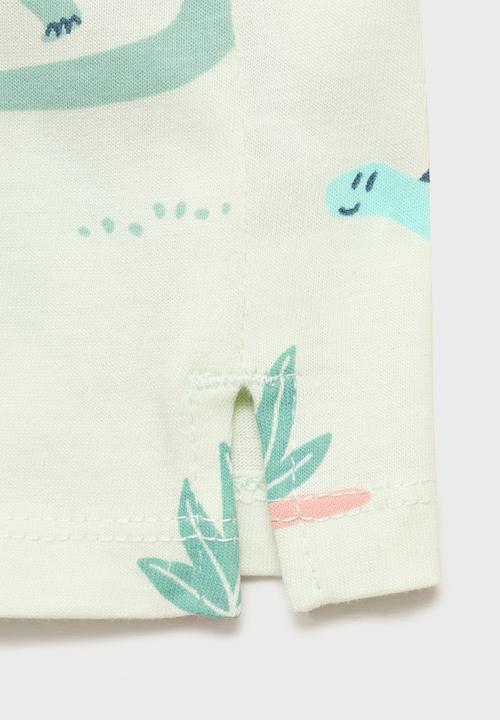 MANGO - T-shirt dinosaop - light pastel green