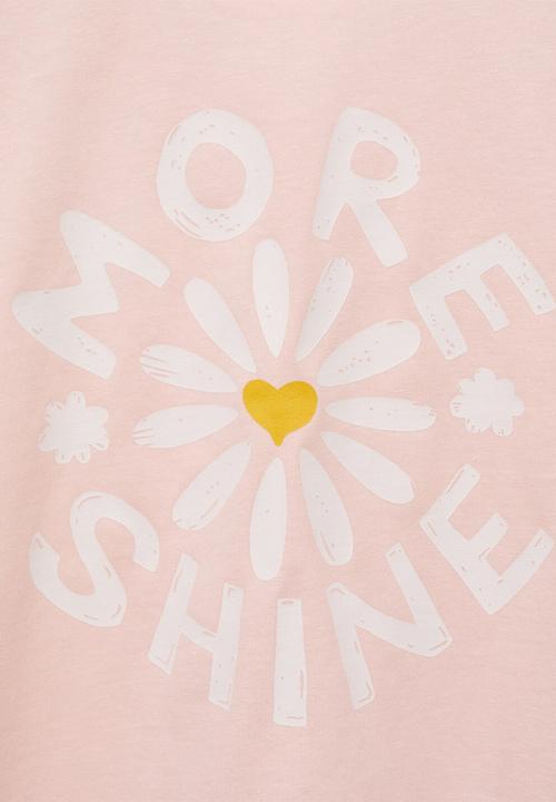 MANGO - T-shirt shine - light pastel pink