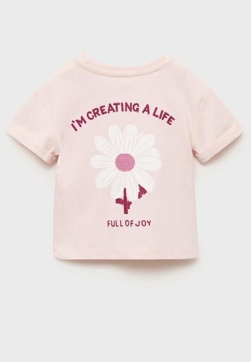 MANGO - T-shirt joy - pink
