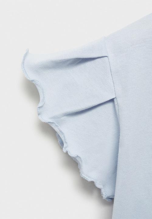 MANGO - T-shirt softb - light pastel blue