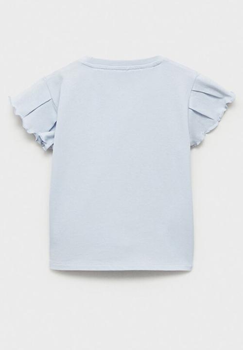 MANGO - T-shirt softb - light pastel blue