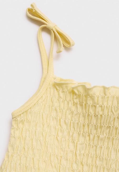 MANGO - T-shirt playa - light pastel yellow