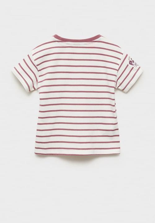 MANGO - T-shirt pawfri - dark red