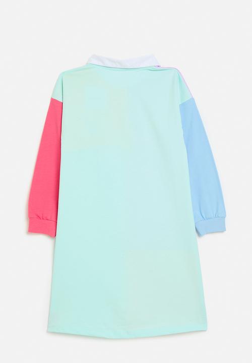Pop Candy - Colour block golfer dress - multi