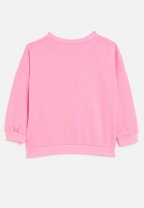 Pop Candy - Heart print sweat top-pink