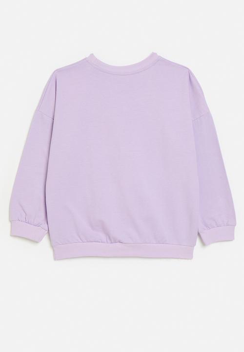 Pop Candy - Floral print sweat top-lilac