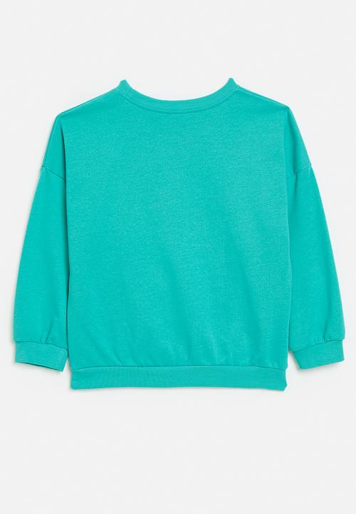 Pop Candy - Unicorn applique sweat top - turquoise