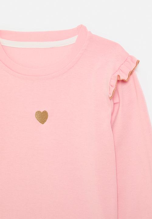 Pop Candy - Frilled sleeve top - pink