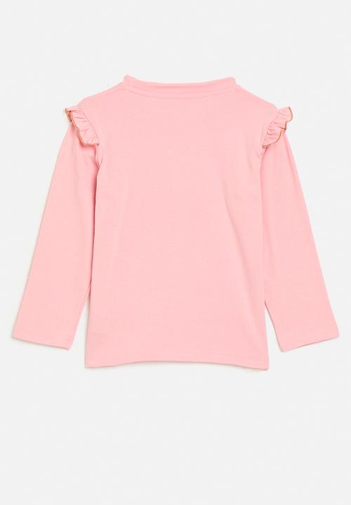 Pop Candy - Frilled sleeve top - pink