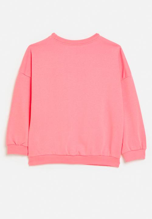 Pop Candy - Sequin applique sweat top-pink