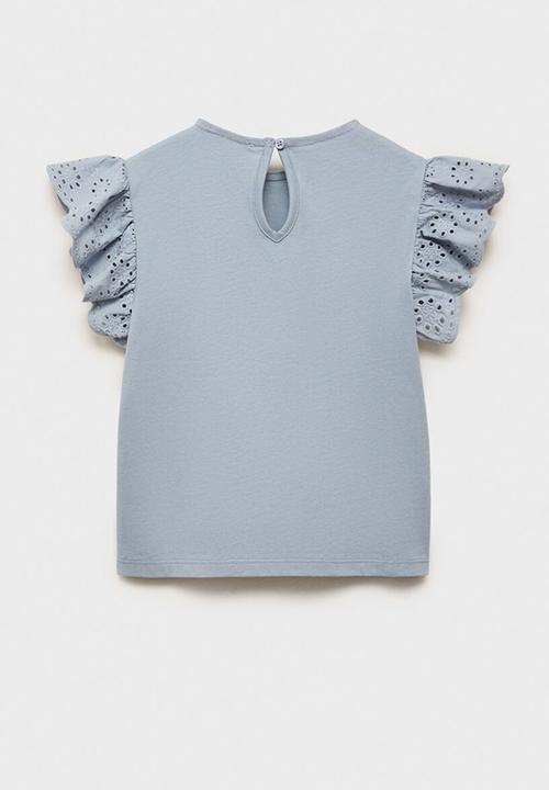 MANGO - T-shirt cotta - light/pastel blue