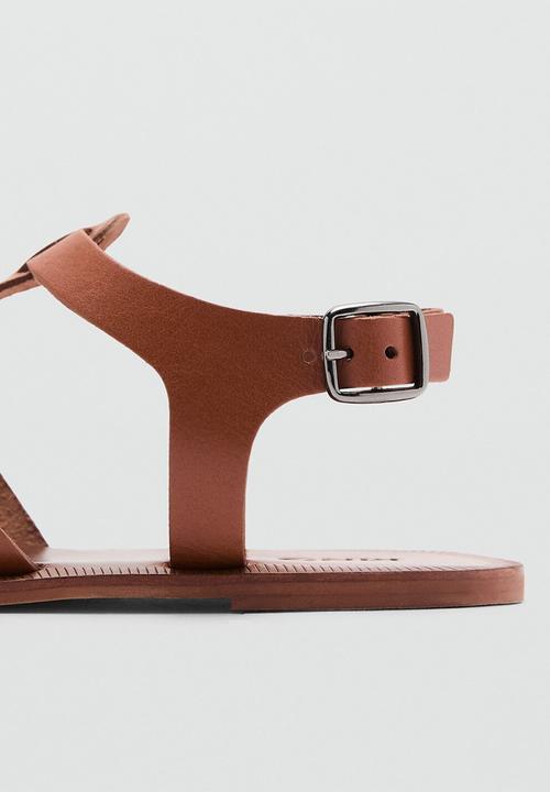 MANGO - Sandals aura - medium brown