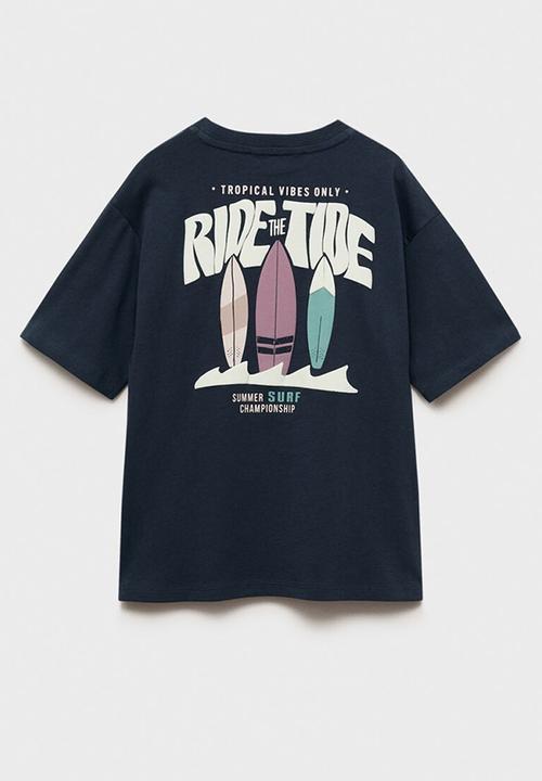 MANGO - T-shirt ridetide - navy