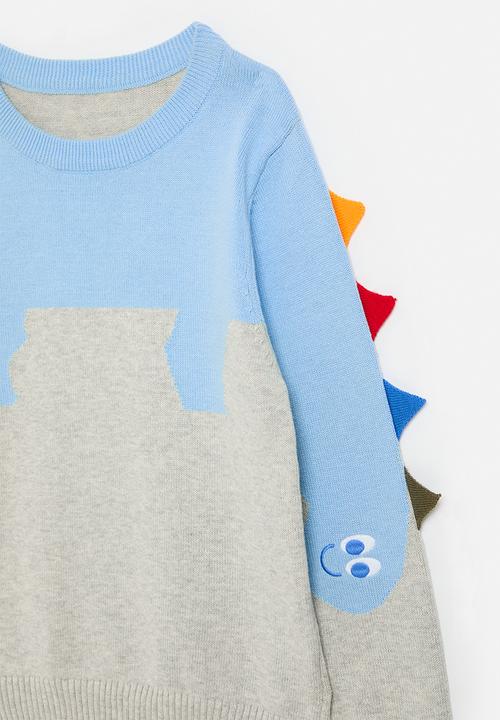 Pop Candy - Applique jersey - light blue & grey
