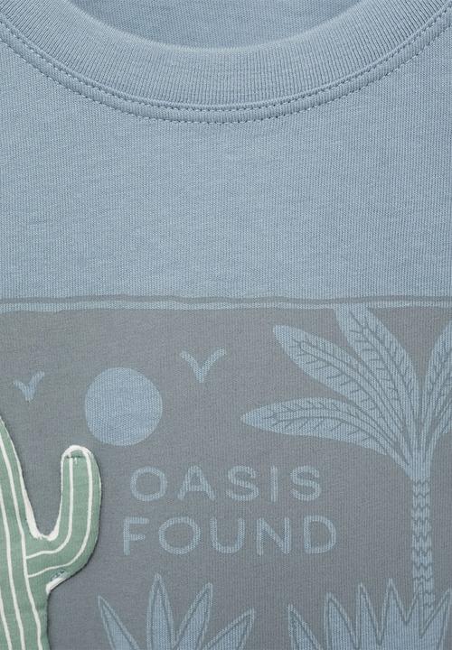 MANGO - T-shirt oasis - medium blue