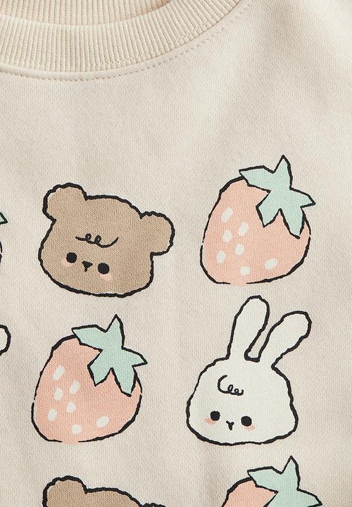 H&M - Sweatshirt - light beige berry best friends