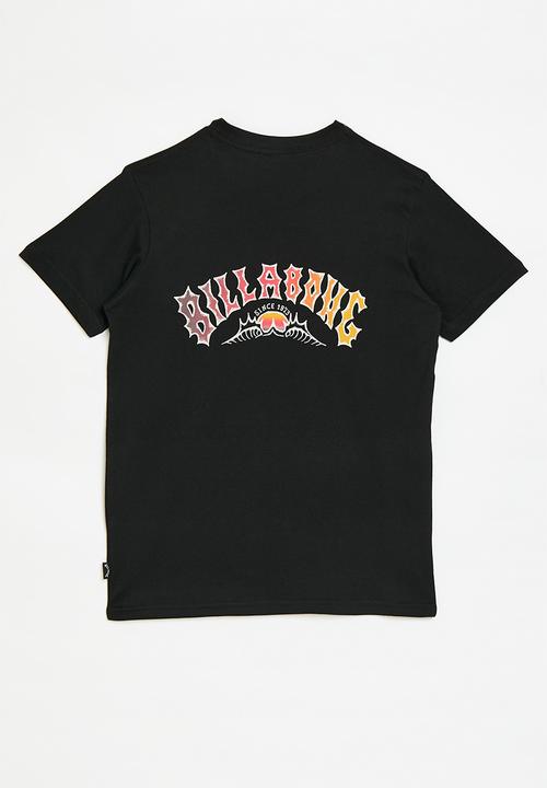 Billabong  - Throw back short sleeve T-shirt - black