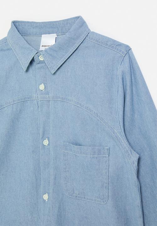 Pop Candy - Denim Shirt -stone wash