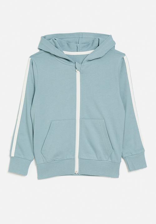 Zip up hoodie-light blue