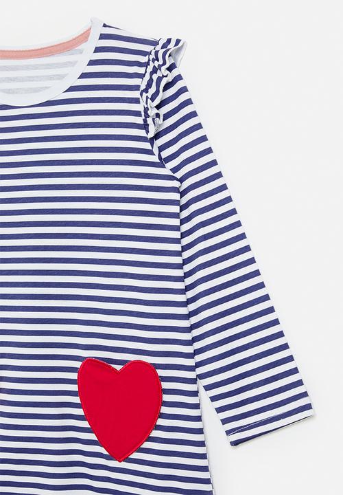 Pop Candy - Stripe dress - blue & white