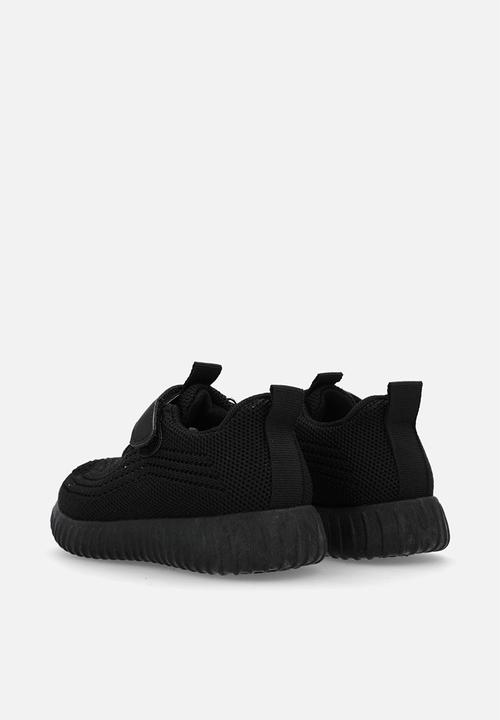 Pop Candy - Lace & adjustable fastener strap sneaker - black
