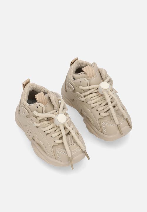 Pop Candy - Lace up sneakers - beige