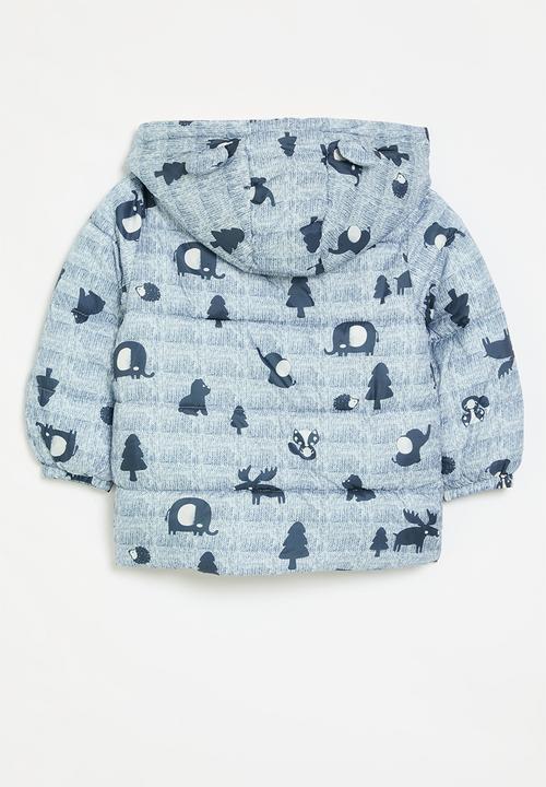 Pop Candy - Hooded puffer jacket-blue