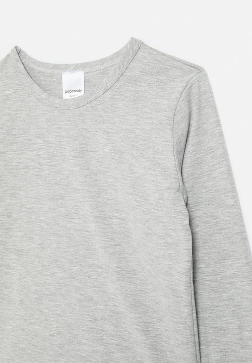 Pop Candy - Long sleeve crew neck-grey