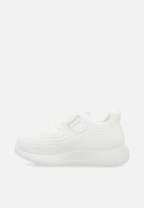 Pop Candy - Lace & adjustable fastener strap sneaker - white