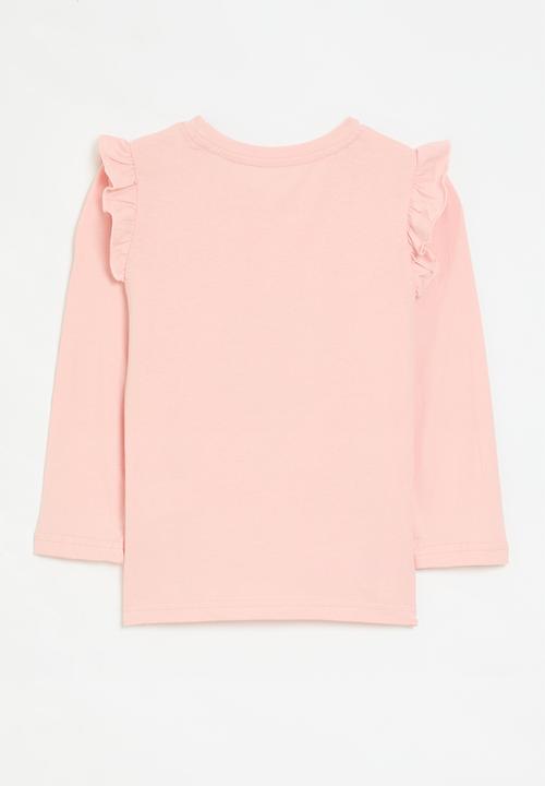 Pop Candy - Printed frilled tee - pink