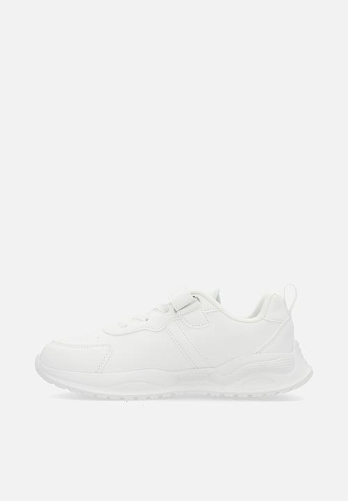 Pop Candy - Lace & adjustable strap fastener sneakers-white