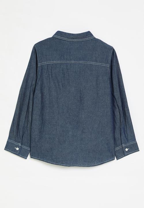 Pop Candy - Denim Shirt - indigo blue