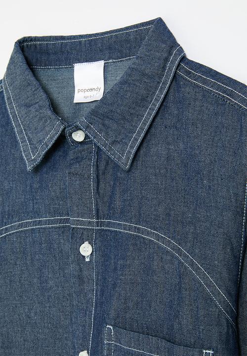 Pop Candy - Denim Shirt - indigo blue