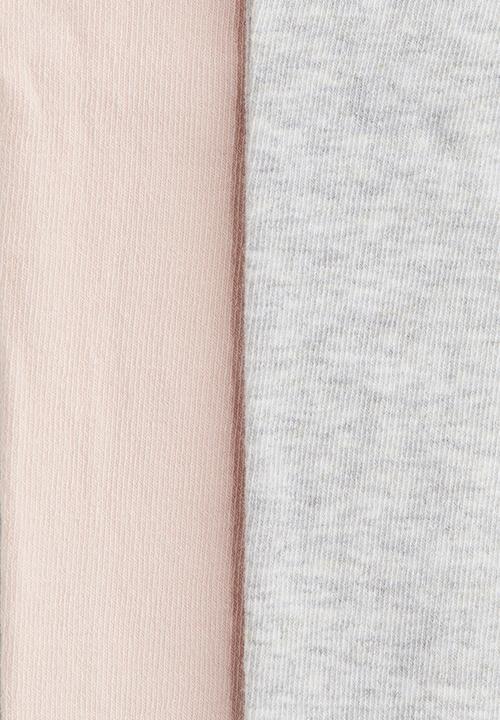 H&M - 2-Pack fine-knit tights - light pink light grey