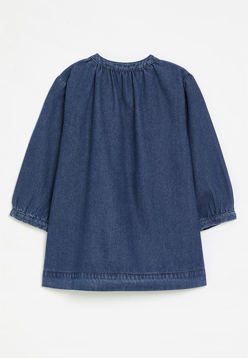 Pop Candy - Button down denim dress - blue
