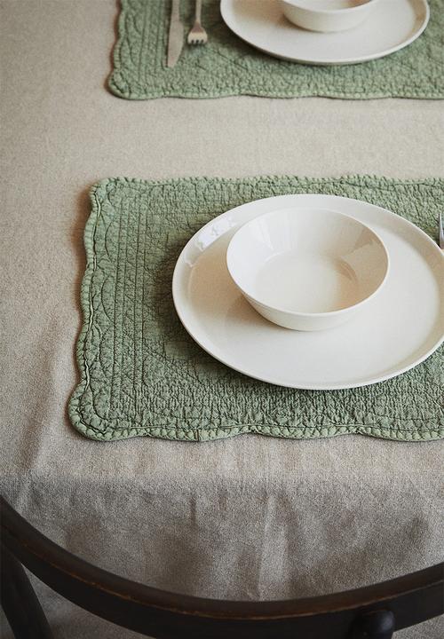 H&M - 2-Pack quilted place mats - green