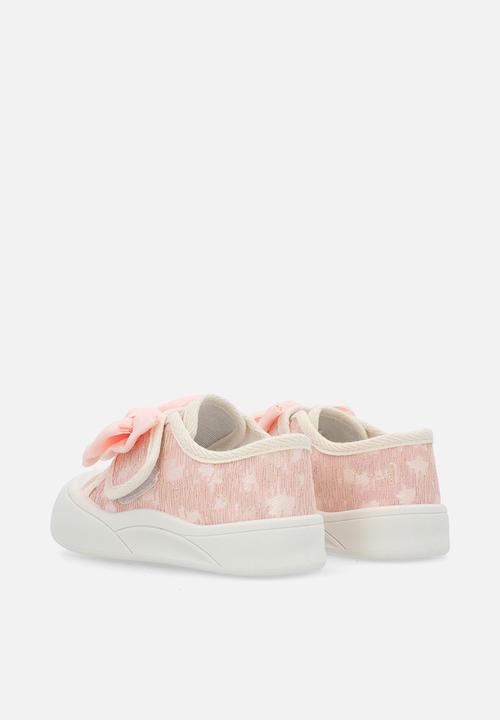 Pop Candy - Textured sneakers with bow feature - pink
