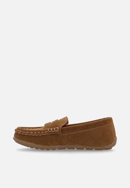 Pop Candy - Faux suede loafers - brown