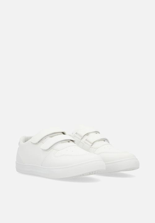 Pop Candy - Lace & adjustable fastener sneakers - white