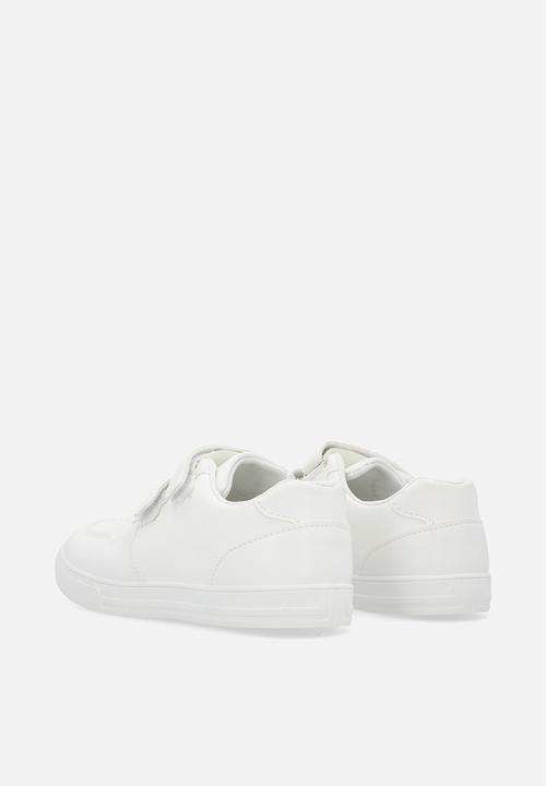 Pop Candy - Lace & adjustable fastener sneakers - white