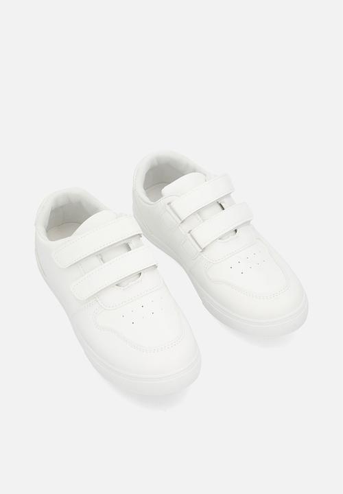 Pop Candy - Lace & adjustable fastener sneakers - white