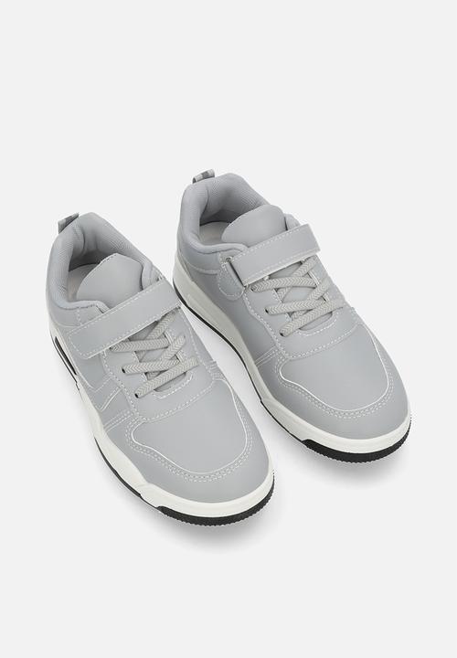 Pop Candy - Lace & adjustable fastener sneakers - grey