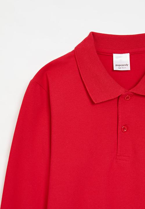 Pop Candy - Long sleeve golf shirt - red