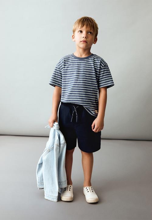 MANGO - Bermudas cargosb - navy