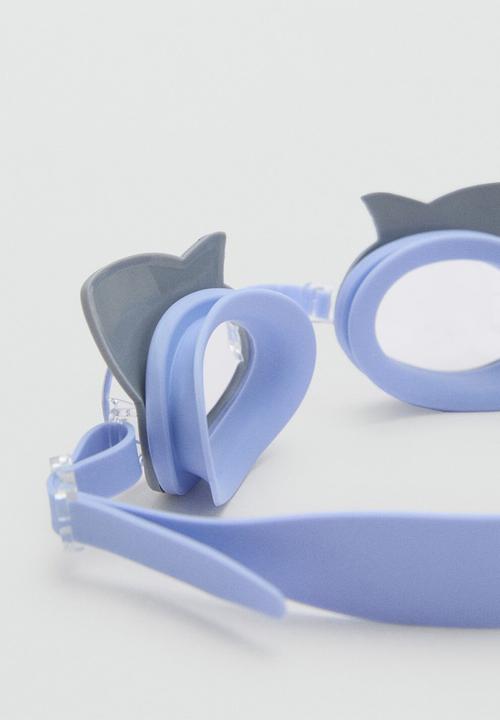 MANGO - Snorkeling goggles shark - medium blue