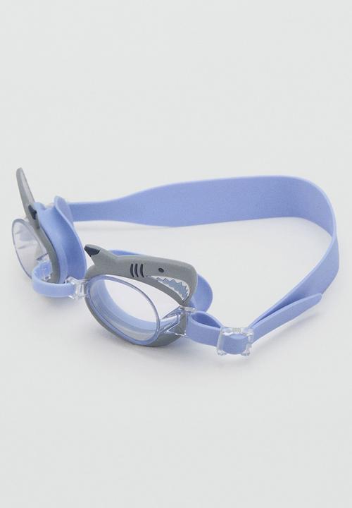 MANGO - Snorkeling goggles shark - medium blue