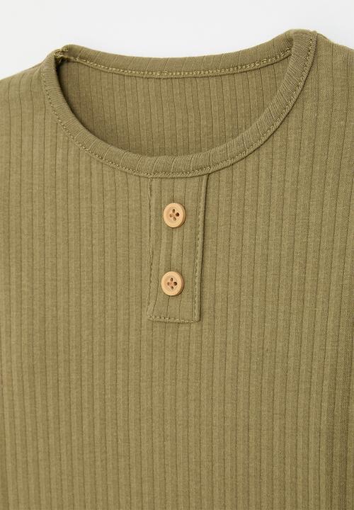 Pop Candy - Henley shirt - green