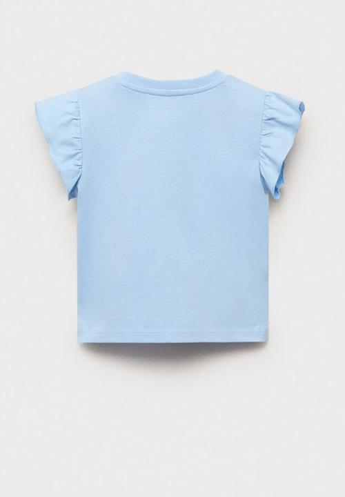 MANGO - T-shirt star - light/pastel blue