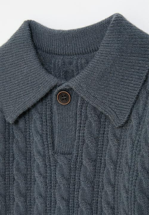 Pop Candy - Collared jersey - navy blue