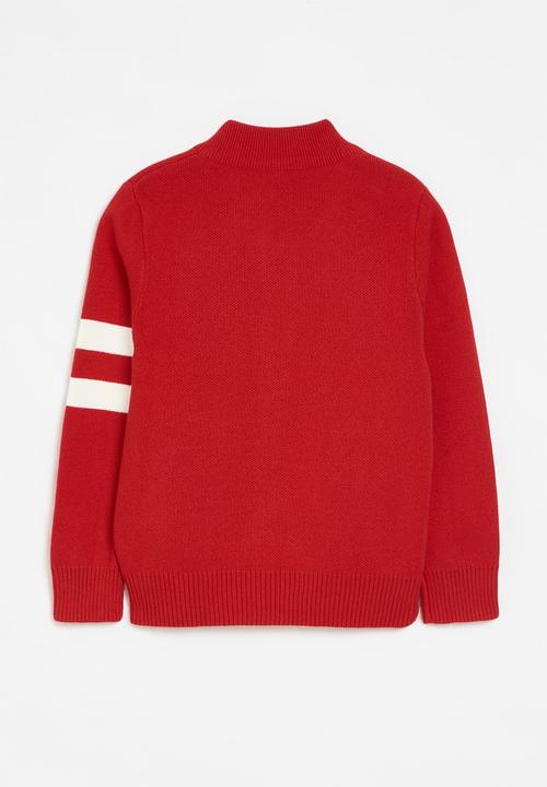 Pop Candy - Zip thru bomber jacket - red